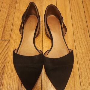 Madewell Sz 8.5 The Marissa D'Orsay Flat In Black Leather